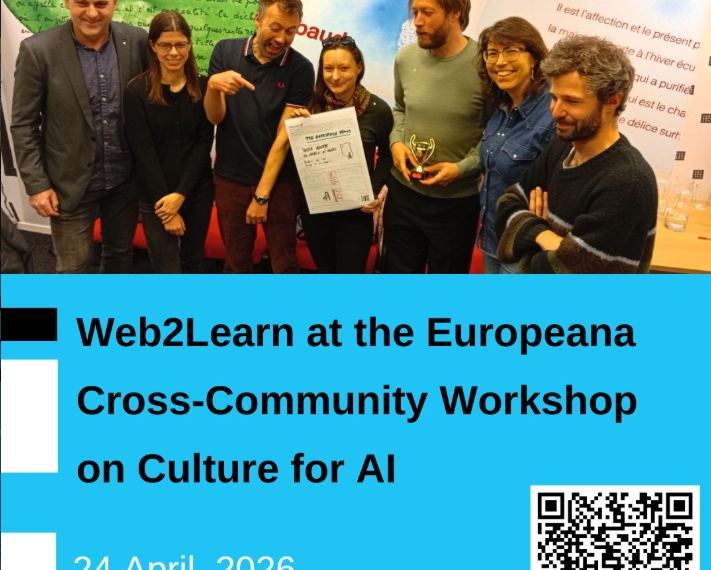 Web2Learn at the Europeana workshop on Culture for AI